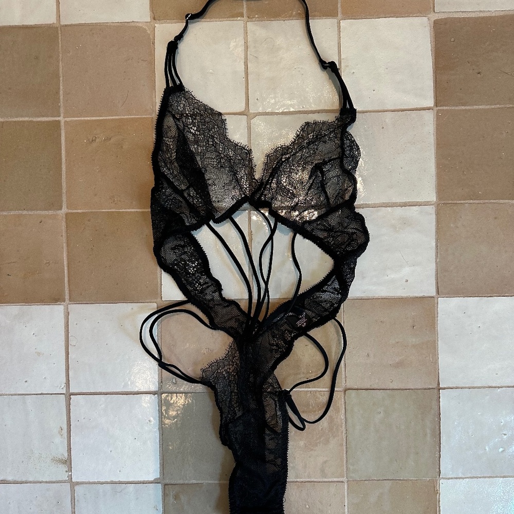 Victoria’s Secret black straps lingerie